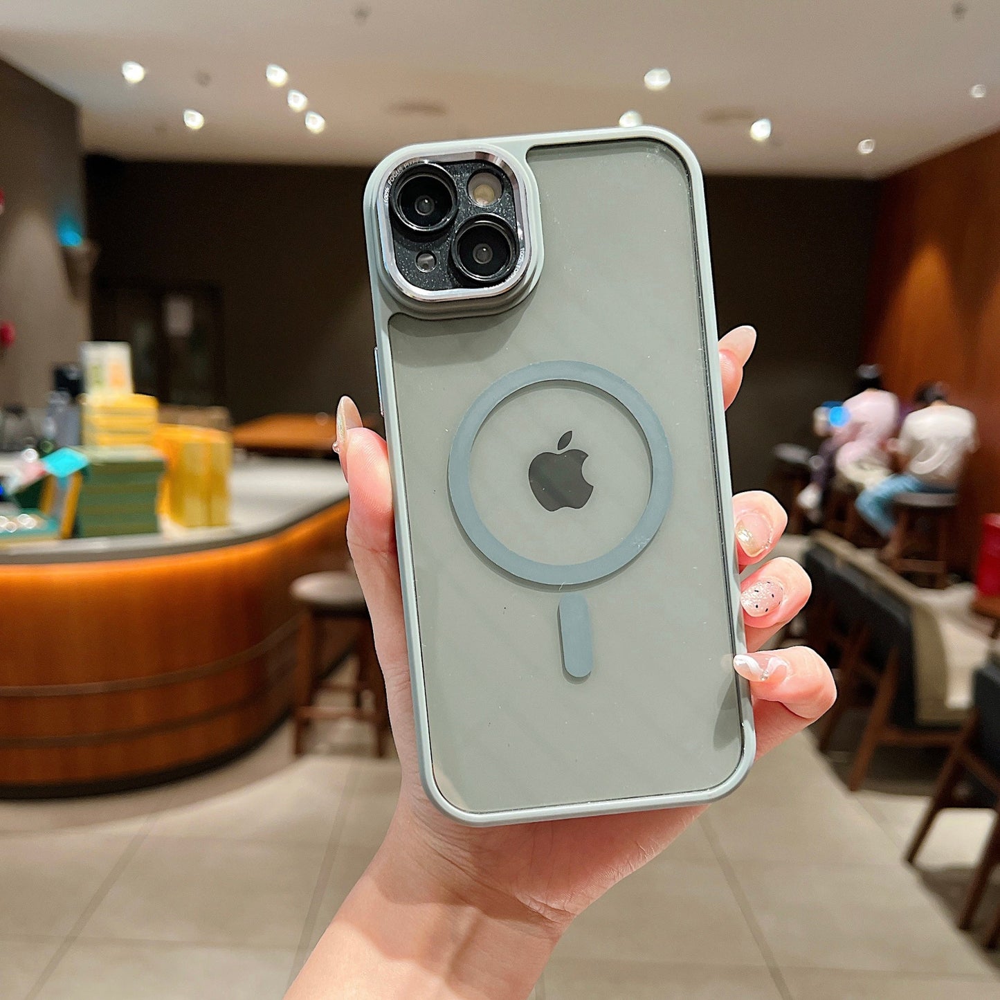 LuxuryKase Magnetic Clear Shockproof Case | MagSafe Compatible | Transparent Hard Back Cover with Full Camera Protection | Anti-Yellowing For iPhone Series