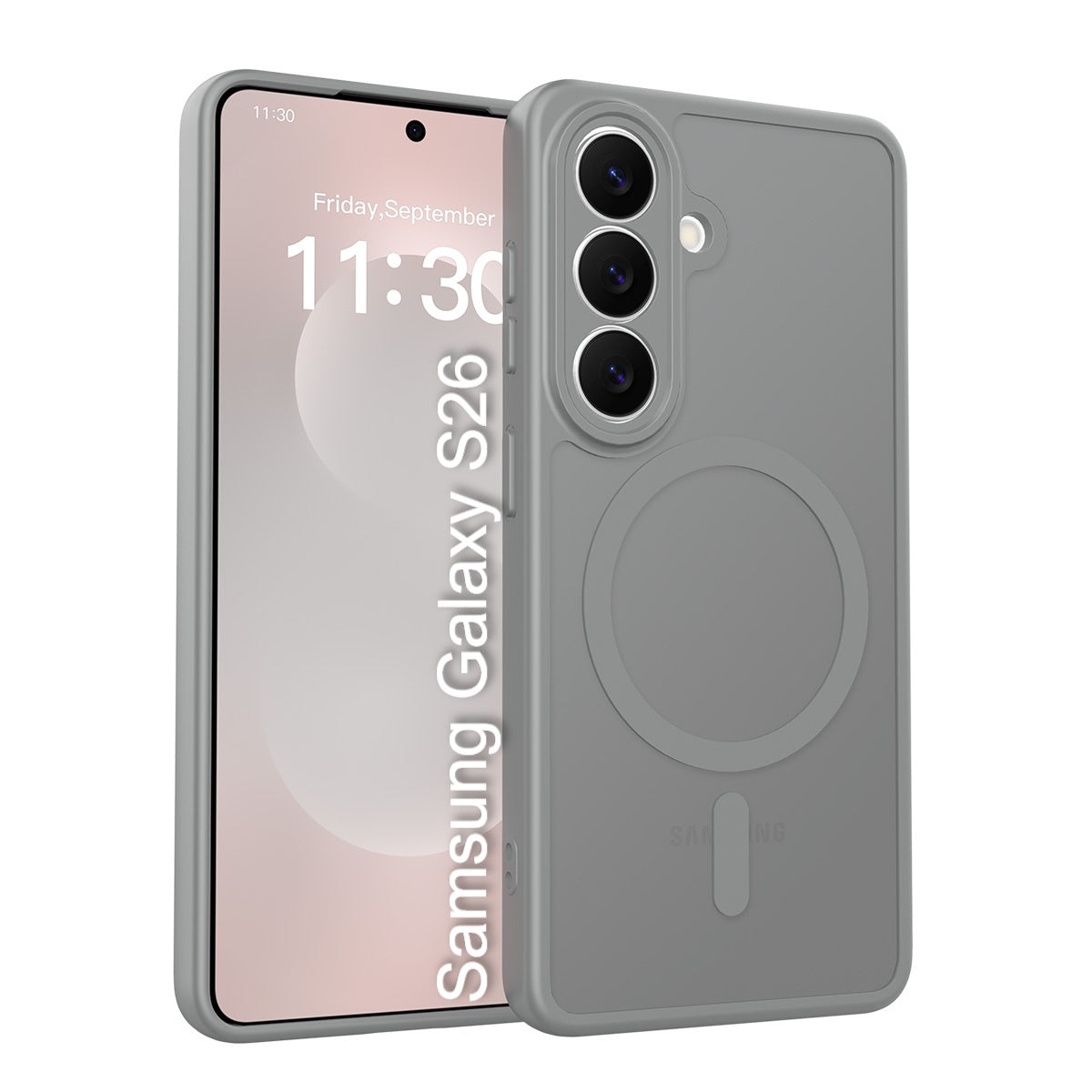 LuxuryKase Hybrid Shockproof Translucent Case | Matte Frosted Hard Back with Soft Edges | Full Camera Protection Bumper | Compatible with MagSafe | TPU & PC For iPhone & Samsung Series