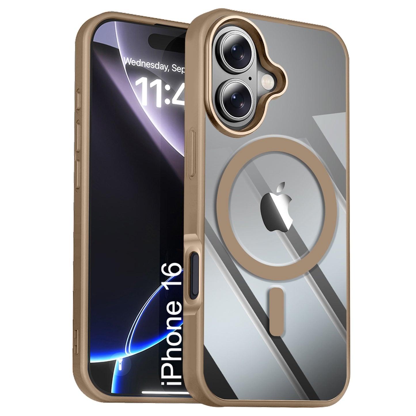 LuxuryKase Mag-Safe Compatible Transparent Back Case with Shockproof Bumper | Raised Camera Protection | Slim Fit Design | Wireless Charging Support For iPhone & Samsung Series
