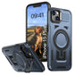 LuxuryKase Rugged Shockproof Magnetic Case with Kickstand | Dual Layer TPU+PC Protection | Mag-Safe Compatible | Camera Guard | Extreme Drop Resistance For iPhone Series
