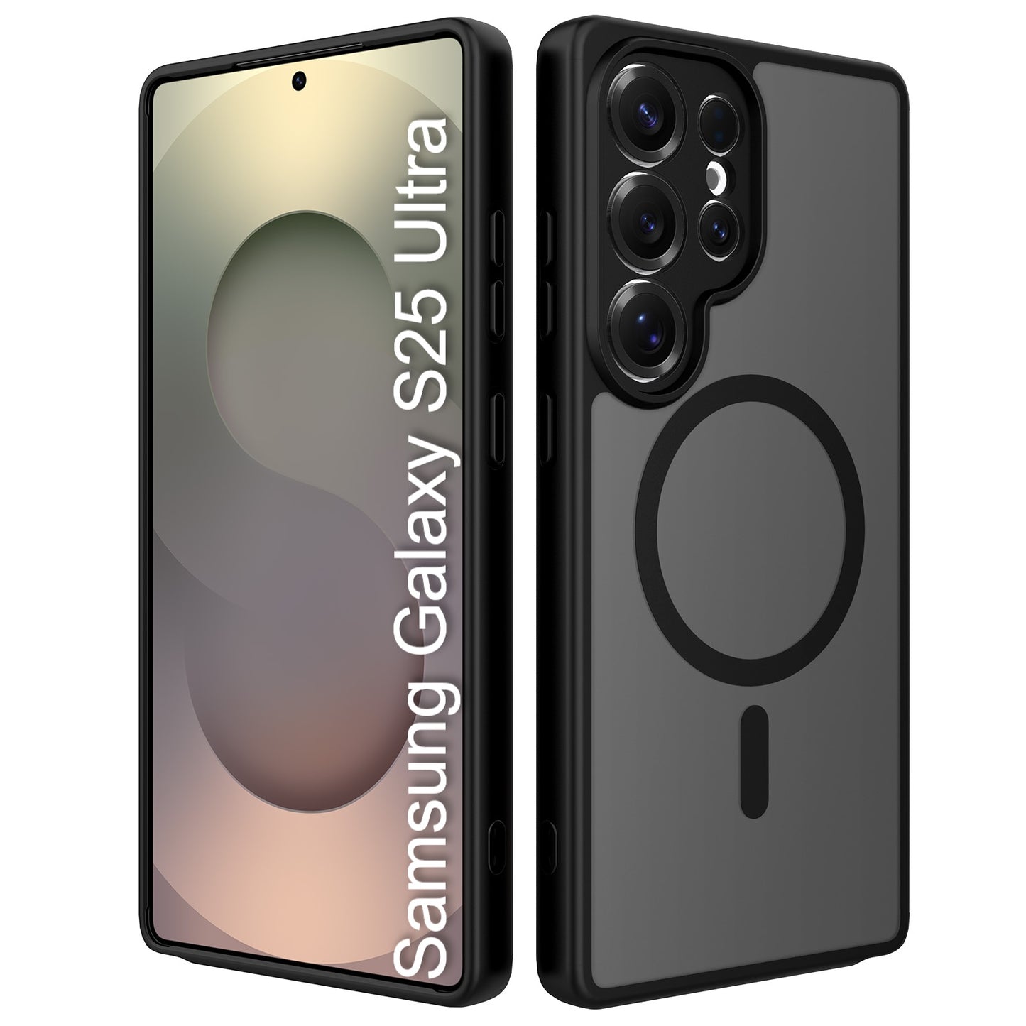 LuxuryKase Hybrid Shockproof Translucent Case | Matte Frosted Hard Back with Soft Edges | Full Camera Protection Bumper | Compatible with MagSafe | TPU & PC For iPhone & Samsung Series