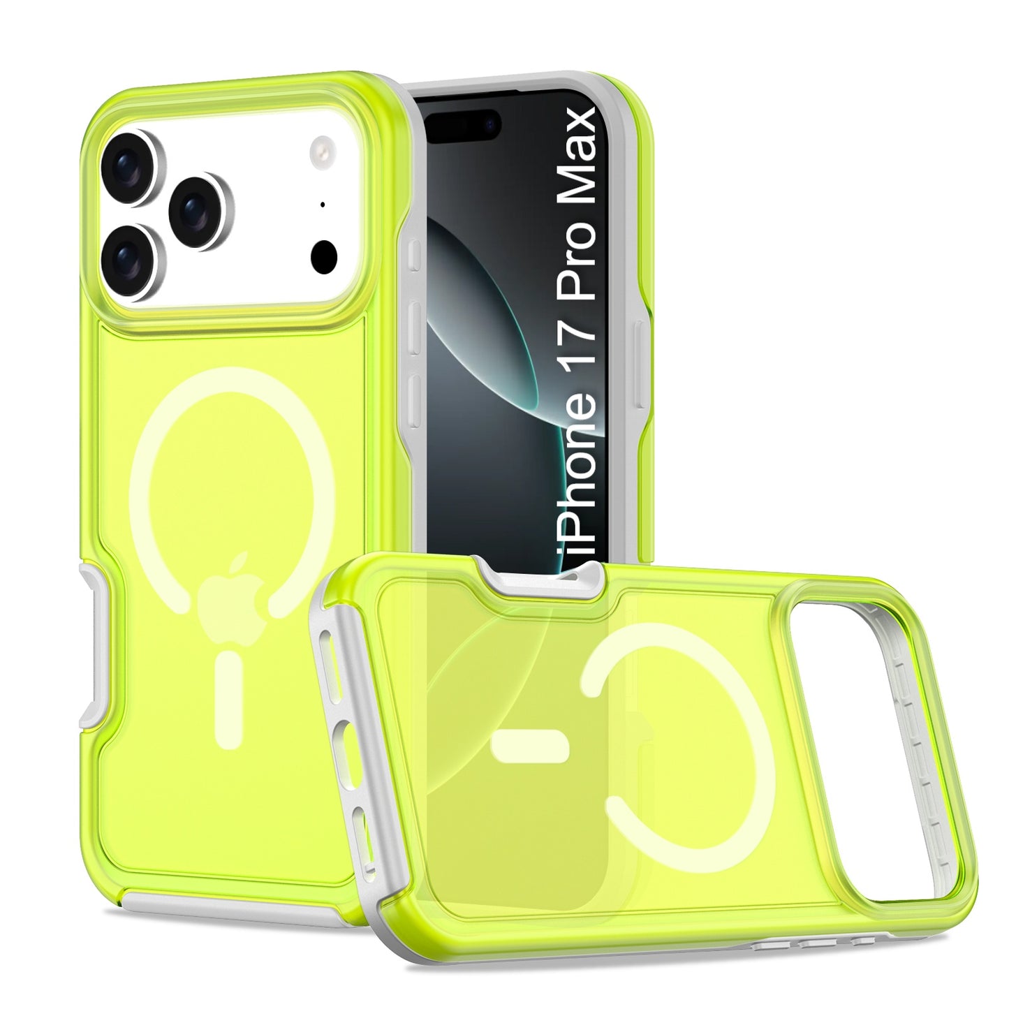 LuxuryKase Shockproof Transparent Matte Back Cover | Mag-Safe Compatible | Camera Protection | Soft TPU Edge | Anti-Yellowing For iPhone 16 & 17 Series