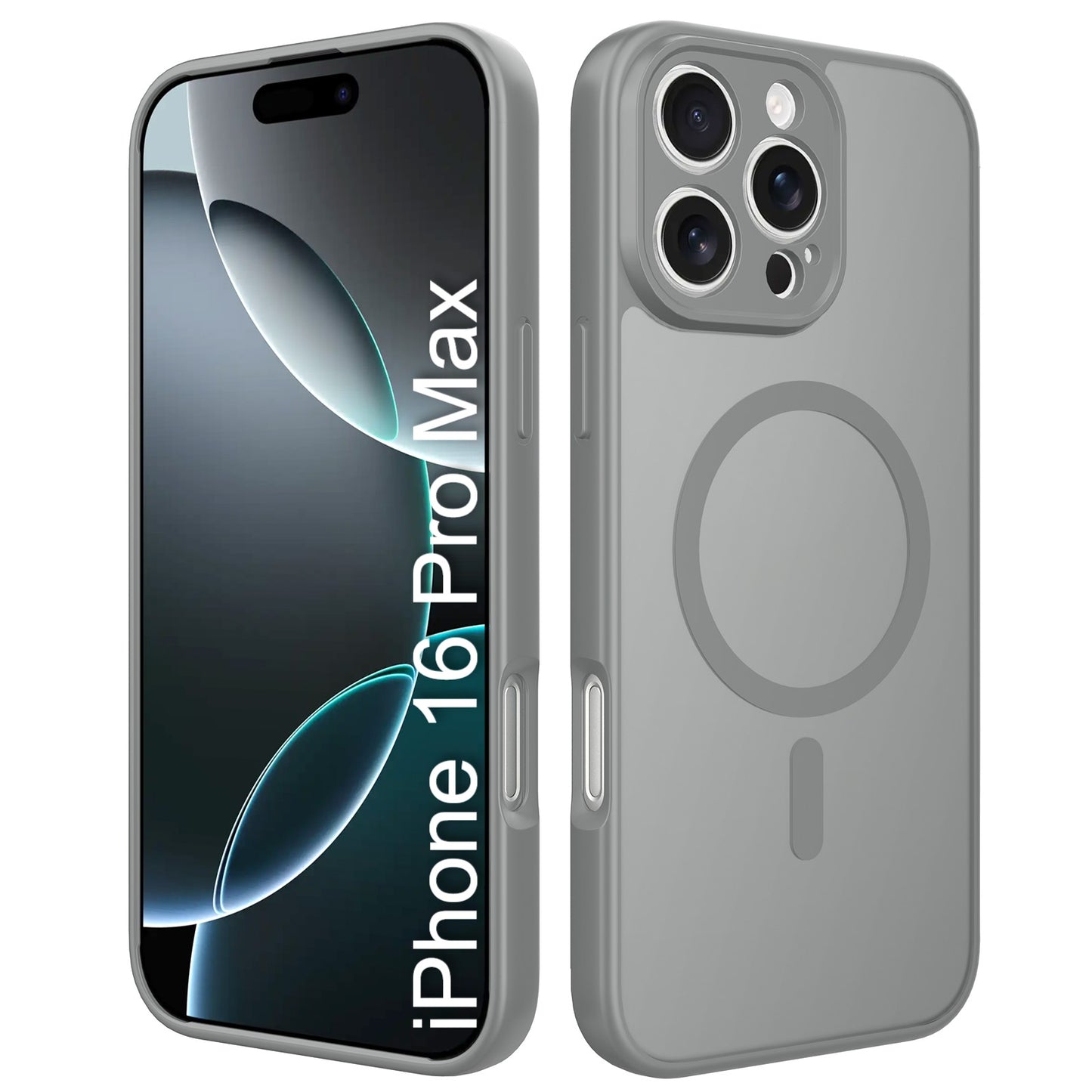 LuxuryKase Hybrid Shockproof Translucent Case | Matte Frosted Hard Back with Soft Edges | Full Camera Protection Bumper | Compatible with MagSafe | TPU & PC For iPhone & Samsung Series