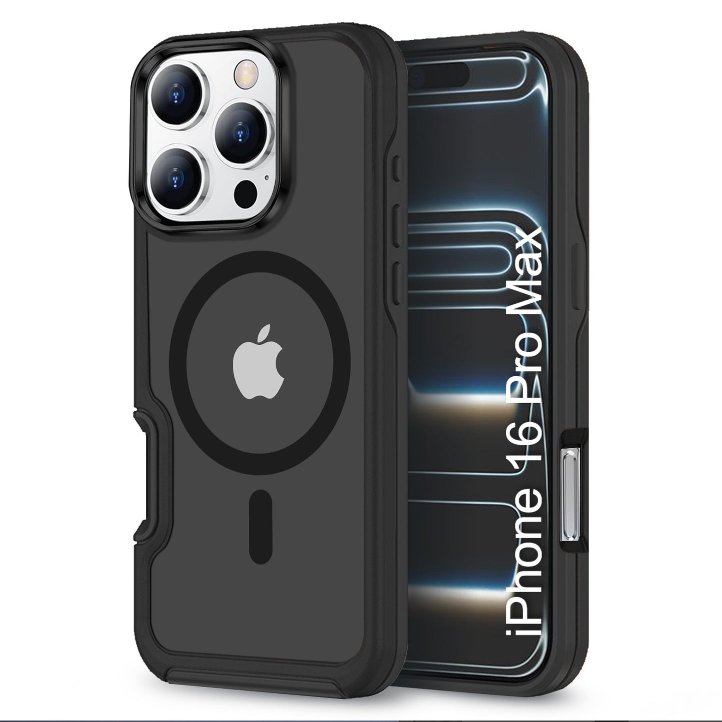 LuxuryKase Shockproof Transparent Matte Back Cover | Mag-Safe Compatible | Camera Protection | Soft TPU Edge | Anti-Yellowing For iPhone 16 & 17 Series