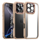 LuxuryKase Shockproof Transparent Back Cover Case | Anti-Scratch Hard PC Back | Soft TPU Bumper | Camera Protection | Slim Fit Design Case For iPhone