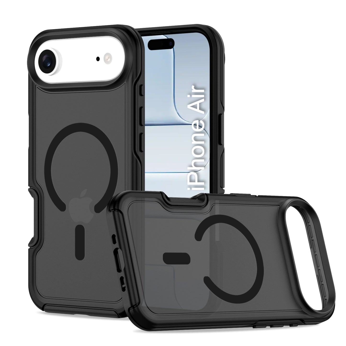 LuxuryKase Shockproof Transparent Matte Back Cover | Mag-Safe Compatible | Camera Protection | Soft TPU Edge | Anti-Yellowing For iPhone 16 & 17 Series