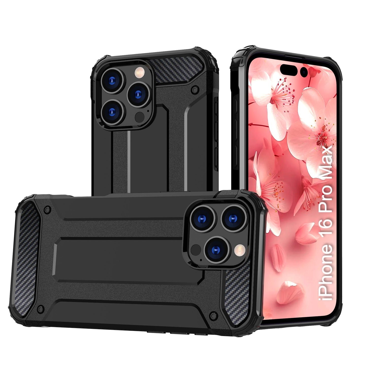 LuxuryKase Rugged TPU+PC Armor Case | Impact-Resistant Design | Anti-Drop Protection | Raised Edges & Precise Cutouts | Heavy Duty Protective Cover