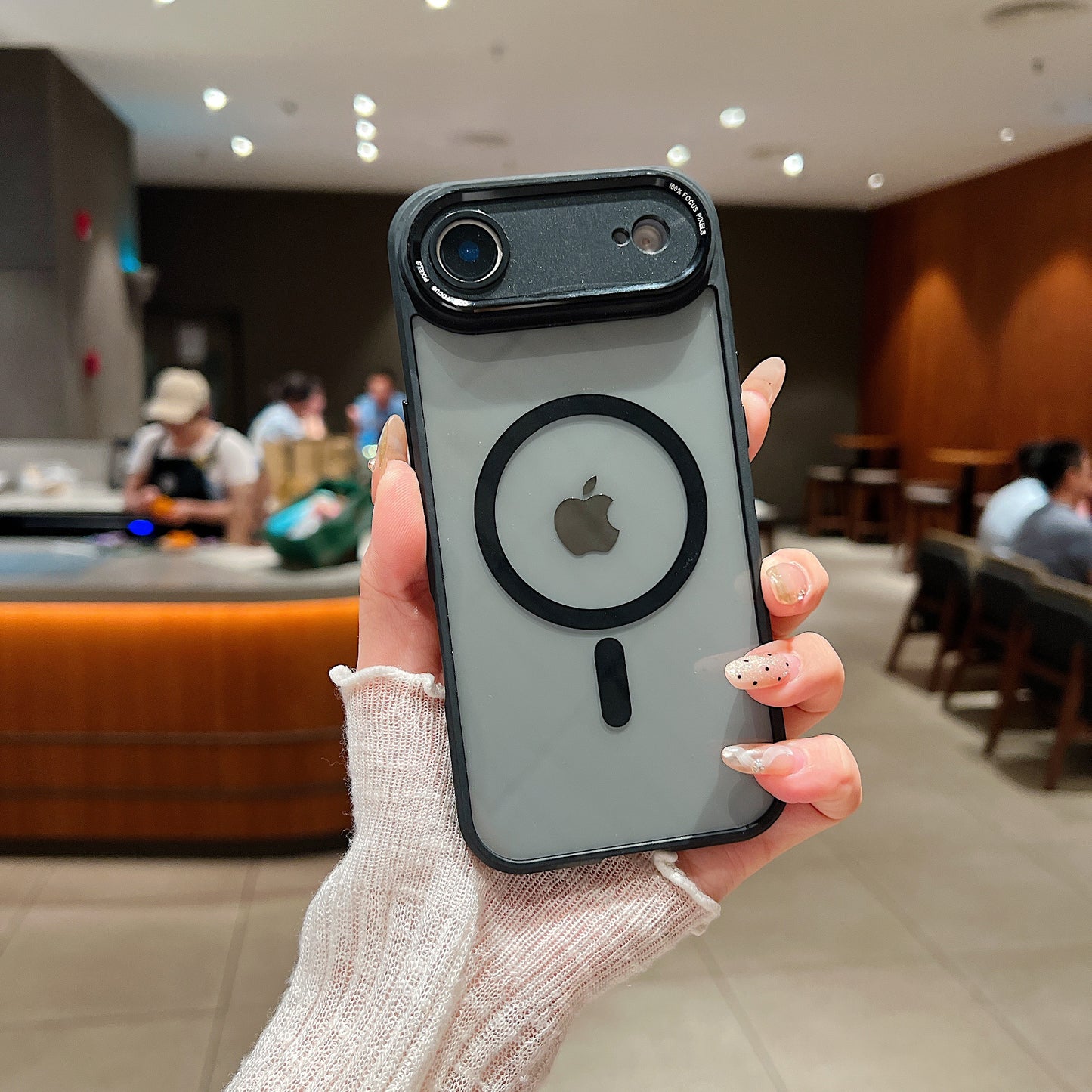 LuxuryKase Magnetic Clear Shockproof Case | MagSafe Compatible | Transparent Hard Back Cover with Full Camera Protection | Anti-Yellowing For iPhone Series