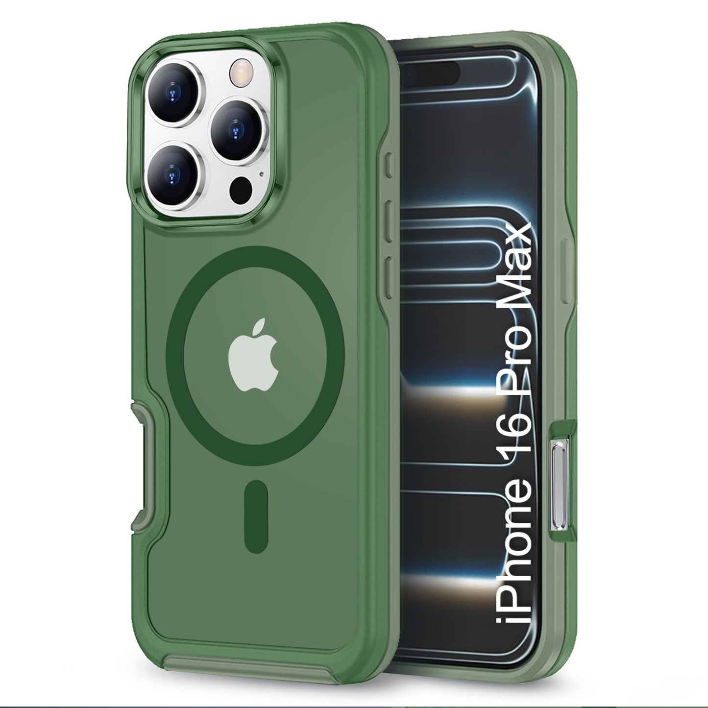 LuxuryKase Shockproof Transparent Matte Back Cover | Mag-Safe Compatible | Camera Protection | Soft TPU Edge | Anti-Yellowing For iPhone 16 & 17 Series