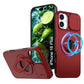 LuxuryKase Mag-Safe Shockproof Rugged Back Case with Finger Ring Kickstand & Sliding Camera Cover | Military Drop Protection | Wireless Charging Support For iPhone Series