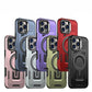 LuxuryKase Rugged Shockproof Magnetic Case with Kickstand | Dual Layer TPU+PC Protection | Mag-Safe Compatible | Camera Guard | Extreme Drop Resistance For iPhone Series