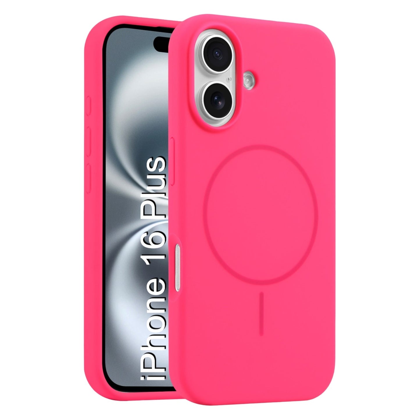 LuxuryKase Silicone Magnetic Case with Soft Microfiber Lining | Mag-Safe Support | Shockproof Protective Cover | Precise Cutouts | Slim Fit Design For iPhone 16 & 16 Plus