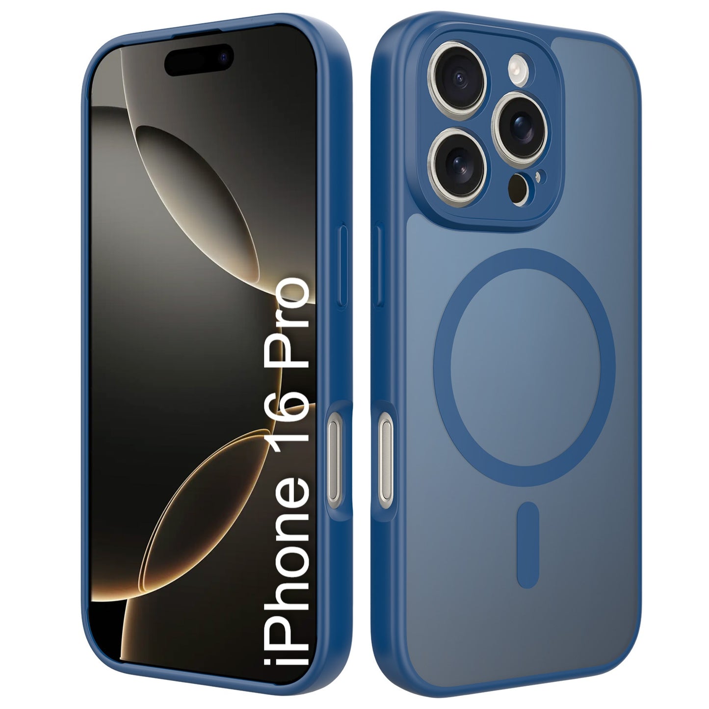 LuxuryKase Hybrid Shockproof Translucent Case | Matte Frosted Hard Back with Soft Edges | Full Camera Protection Bumper | Compatible with MagSafe | TPU & PC For iPhone & Samsung Series