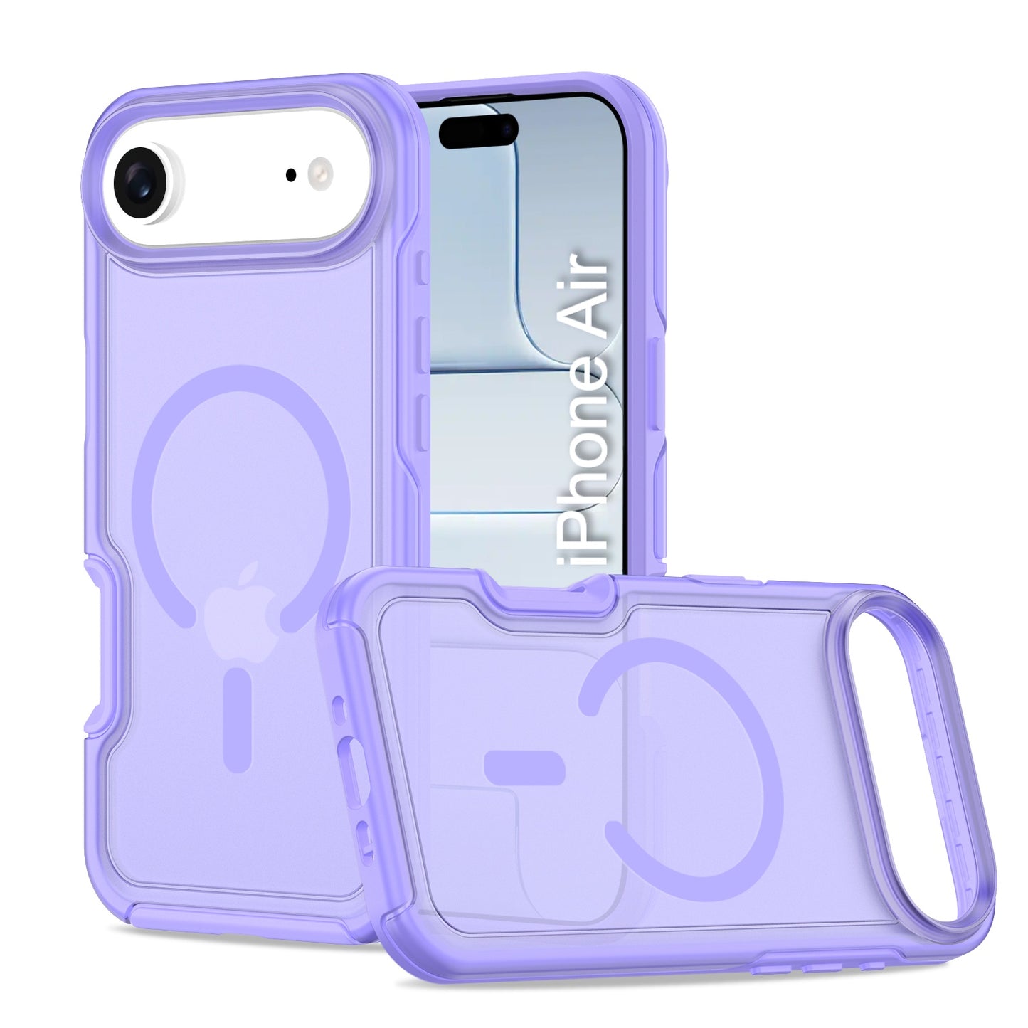 LuxuryKase Shockproof Transparent Matte Back Cover | Mag-Safe Compatible | Camera Protection | Soft TPU Edge | Anti-Yellowing For iPhone 16 & 17 Series