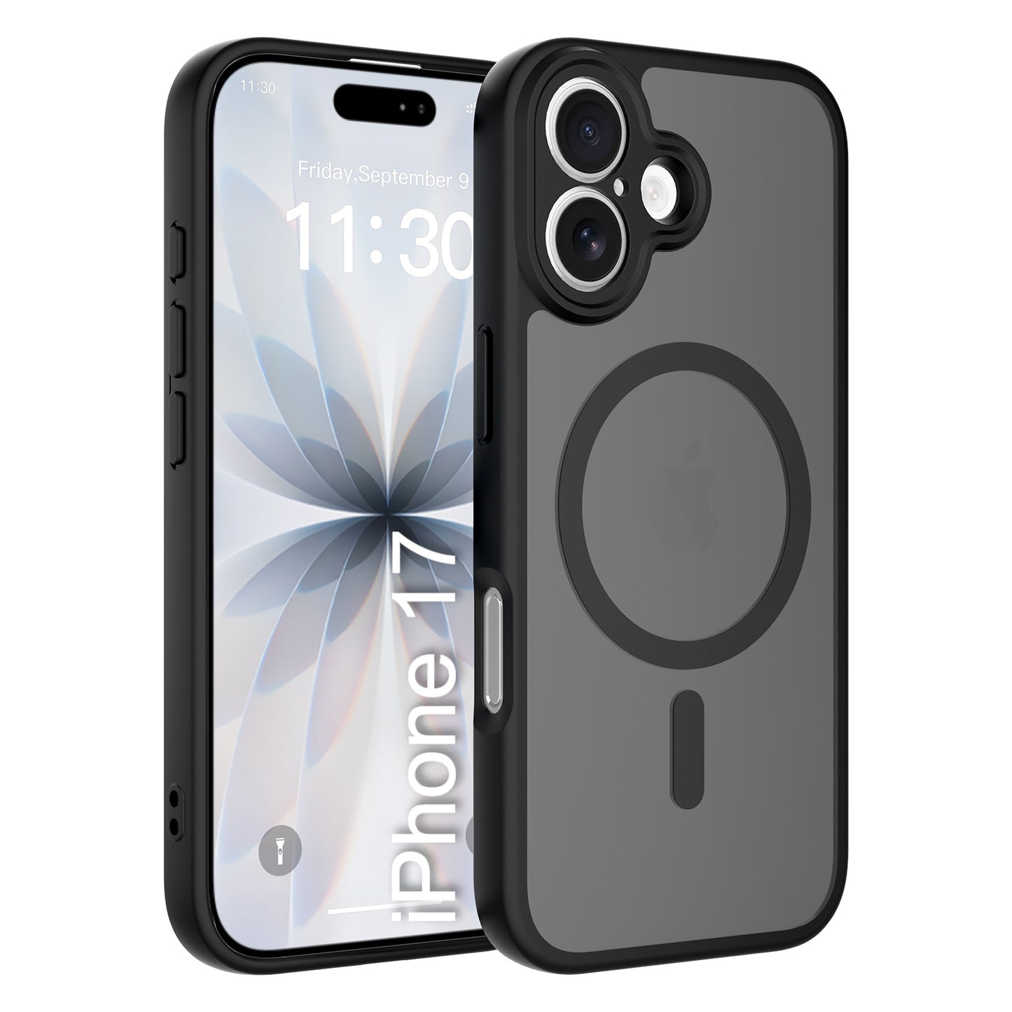 LuxuryKase Hybrid Shockproof Translucent Case | Matte Frosted Hard Back with Soft Edges | Full Camera Protection Bumper | Compatible with MagSafe | TPU & PC For iPhone & Samsung Series