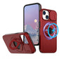 LuxuryKase Mag-Safe Shockproof Rugged Back Case with Finger Ring Kickstand & Sliding Camera Cover | Military Drop Protection | Wireless Charging Support For iPhone Series