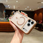 LuxuryKase Hybrid Clear Translucent Case | Matte Dotted Hard PC Back | TPU Textured Grip Frame | Metallic Buttons | Raised Camera Protection | MagSafe Compatible For iPhone