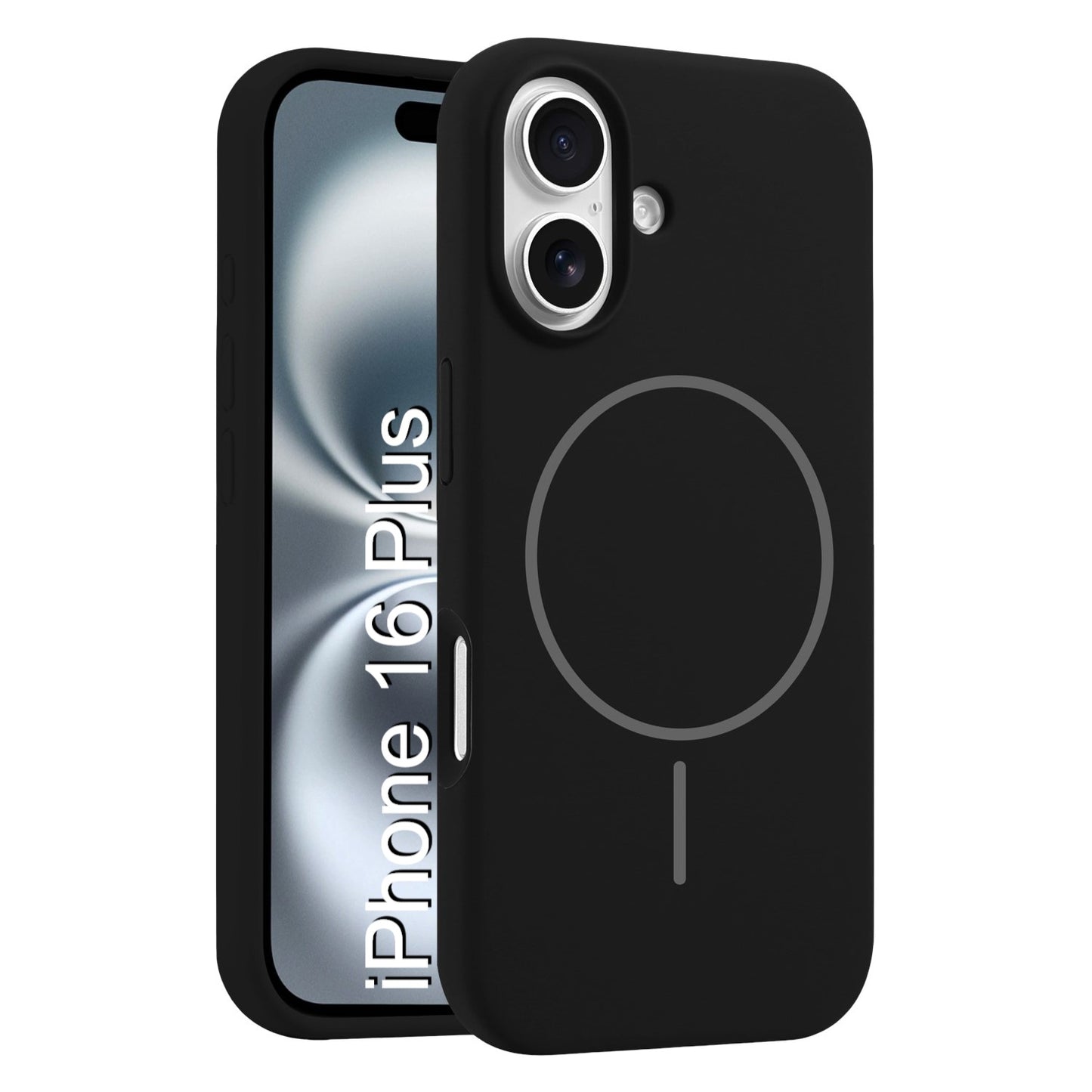 LuxuryKase Silicone Magnetic Case with Soft Microfiber Lining | Mag-Safe Support | Shockproof Protective Cover | Precise Cutouts | Slim Fit Design For iPhone 16 & 16 Plus