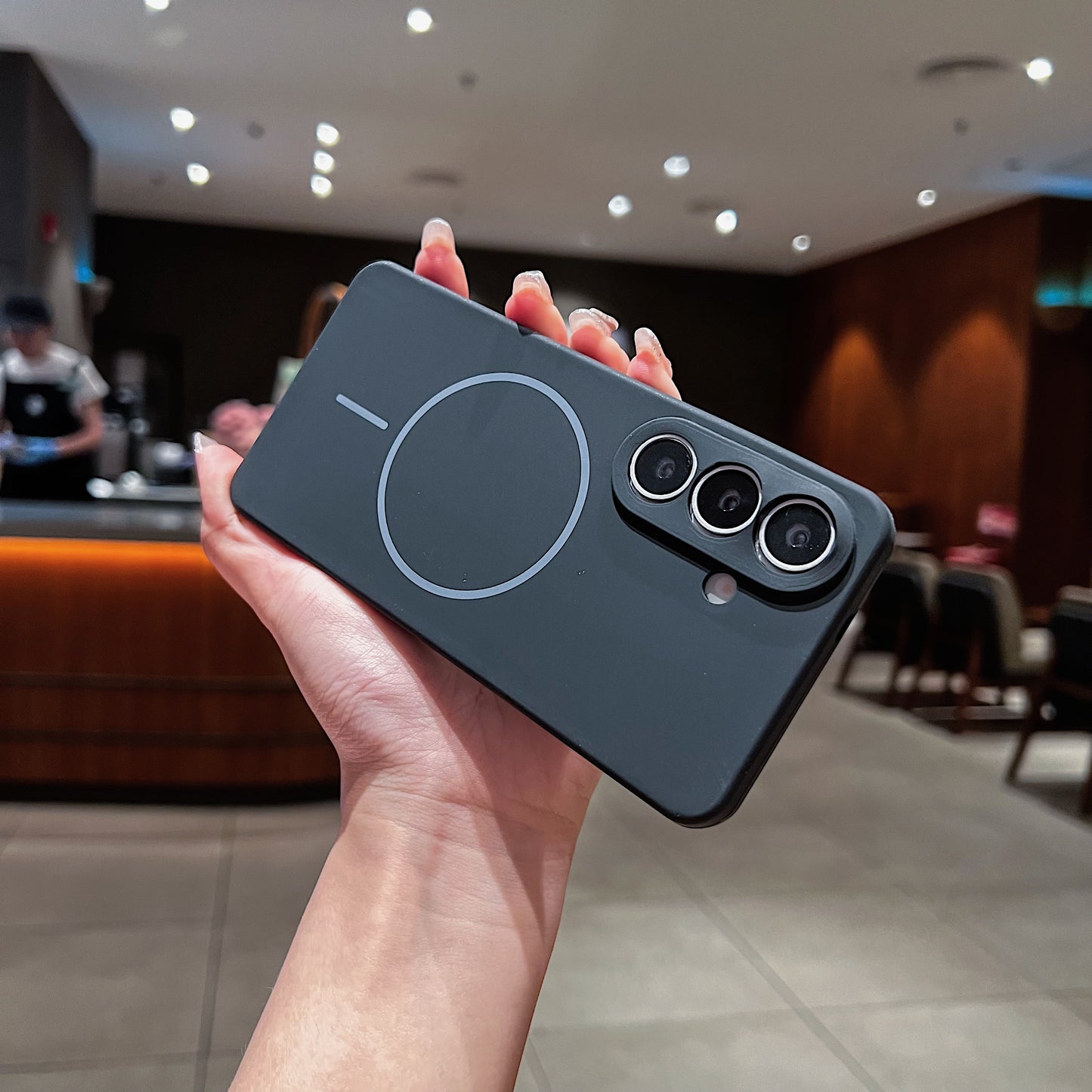 LuxuryKase Silicone Magnetic Case with Soft Microfiber Lining | Mag-Safe Support | Shockproof Protective Cover | Precise Cutouts | Slim Fit Design For iPhone