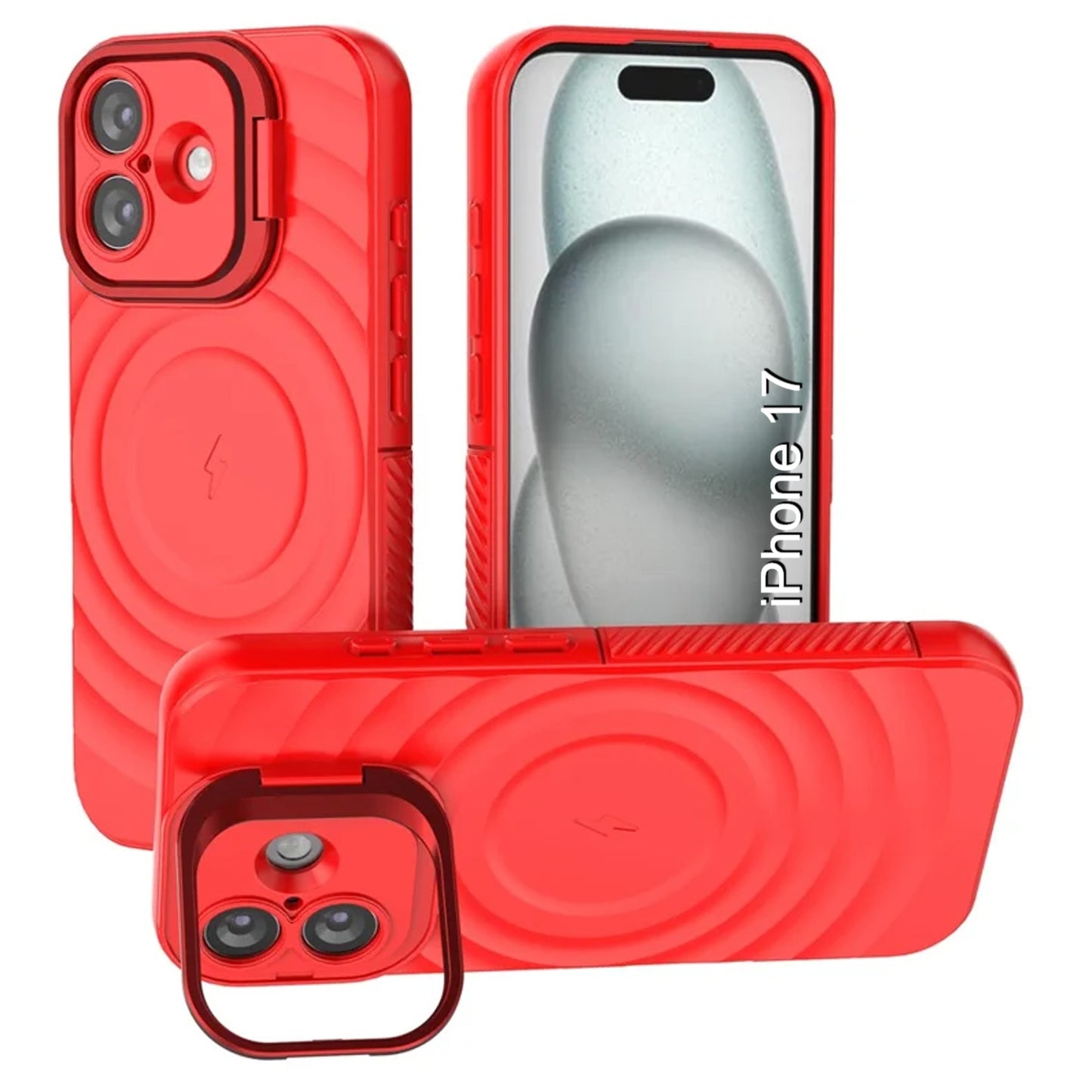 LuxuryKase Shockproof Case with Ripple Pattern | Inner Velvet Fabric Lining | Protective Cover & Wireless Charging Case for iPhone & Samsung Series