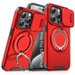 LuxuryKase Shockproof Magnetic Case with Slide Camera Cover | 360° Rotating Ring Kickstand | Mag-Safe Compatible | Rugged Armor Protection For iPhone Series