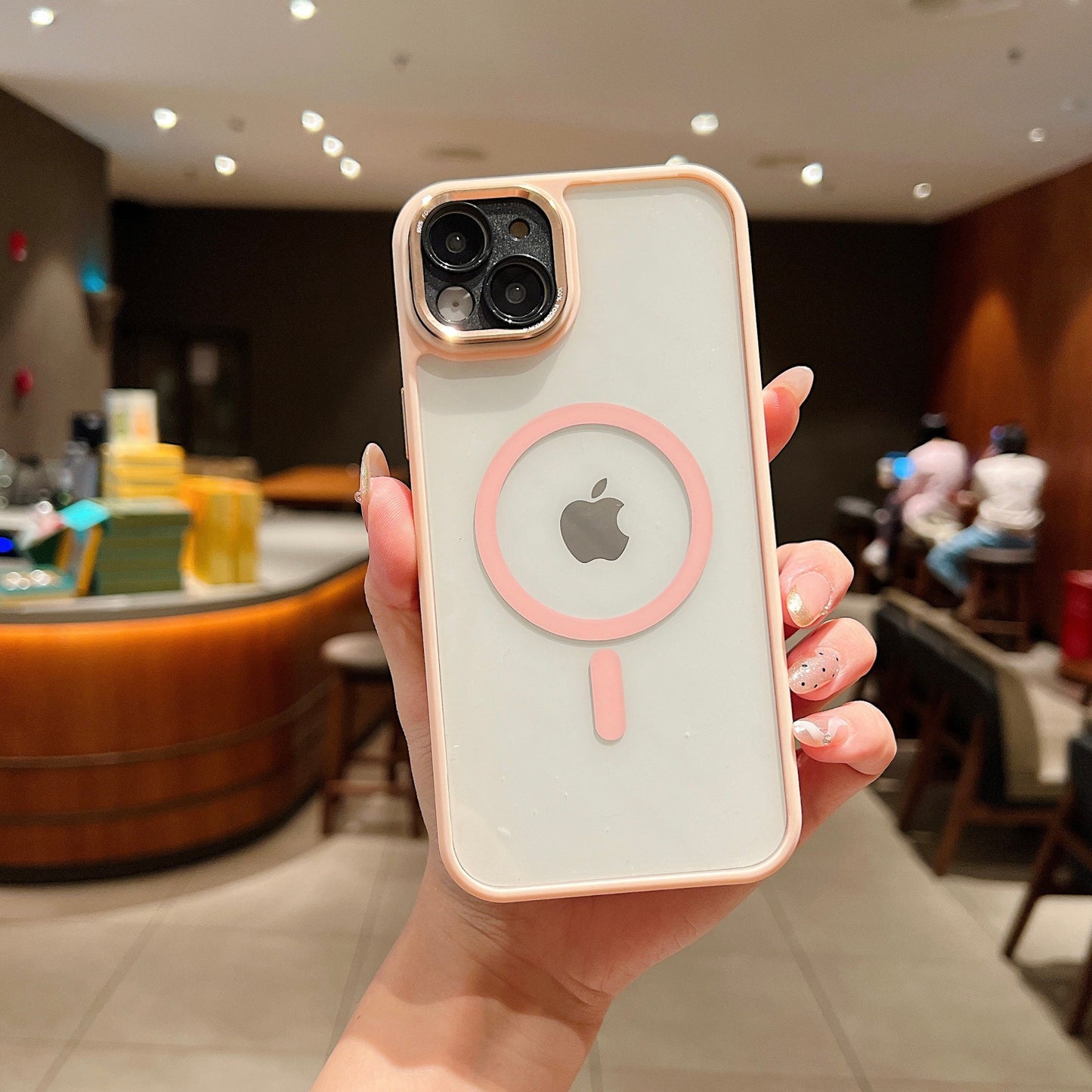 LuxuryKase Magnetic Clear Shockproof Case | MagSafe Compatible | Transparent Hard Back Cover with Full Camera Protection | Anti-Yellowing For iPhone Series