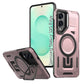 LuxuryKase Rugged Shockproof Magnetic Case with Kickstand | Dual Layer TPU+PC Protection | Mag-Safe Compatible | Camera Guard | Extreme Drop Resistance For Samsung Series
