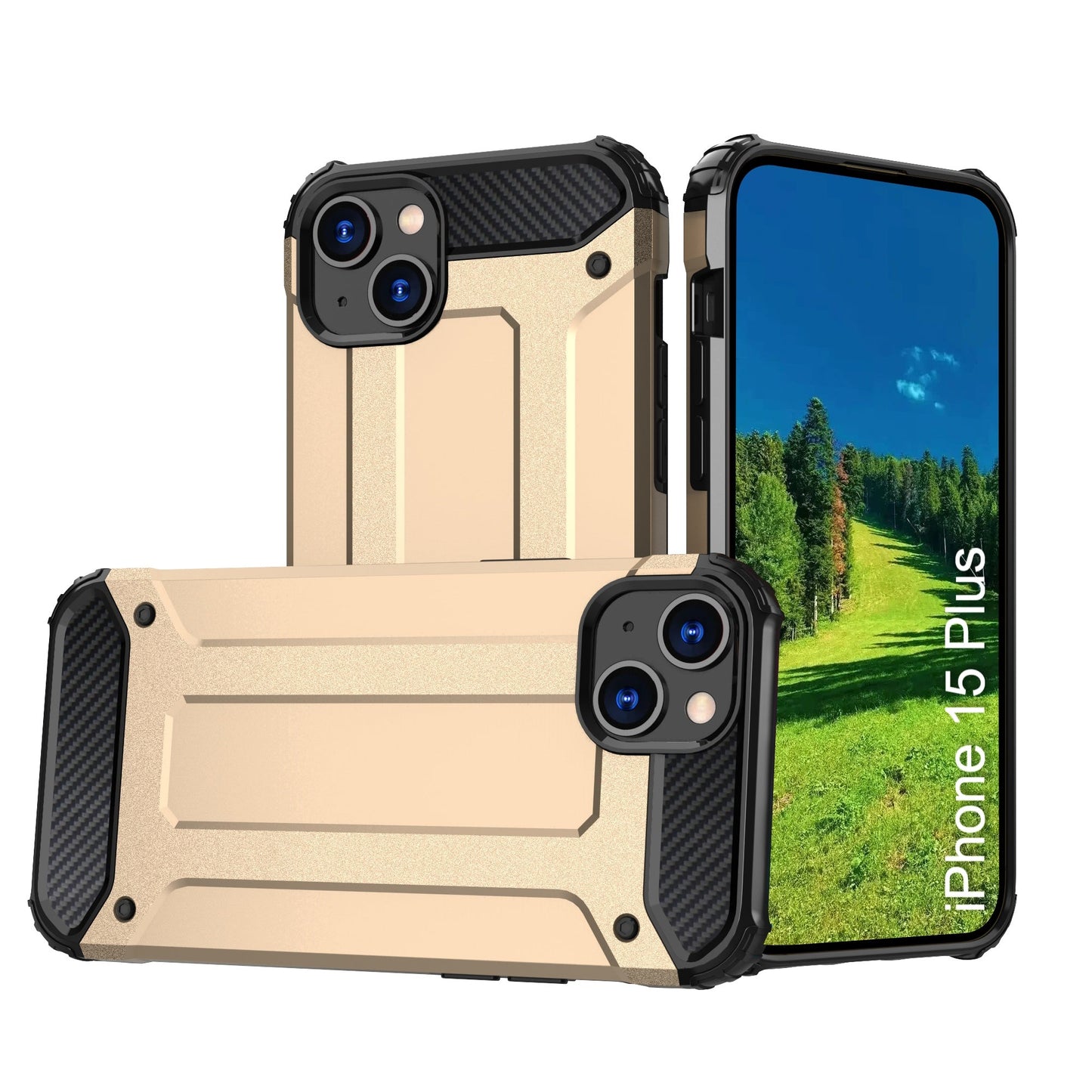LuxuryKase Rugged TPU+PC Armor Case | Impact-Resistant Design | Anti-Drop Protection | Raised Edges & Precise Cutouts | Heavy Duty Protective Cover