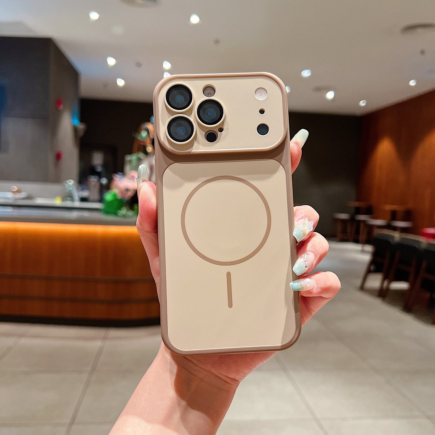 LuxuryKase Magnetic Converter Case | Built-in Camera Lens Protection | iPhone 17 Pro Series Inspired Camera Design | MagSafe Compatible | Dual-Tone Colour Finish For iPhone
