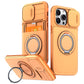 LuxuryKase Magnetic Card Holder Back Cover | Slide Camera Cover Protection | 360° Rotating & 120° Adjustable Kickstand | Shockproof Hard PC Back + Soft TPU Bumper For iPhone & Samsung Series