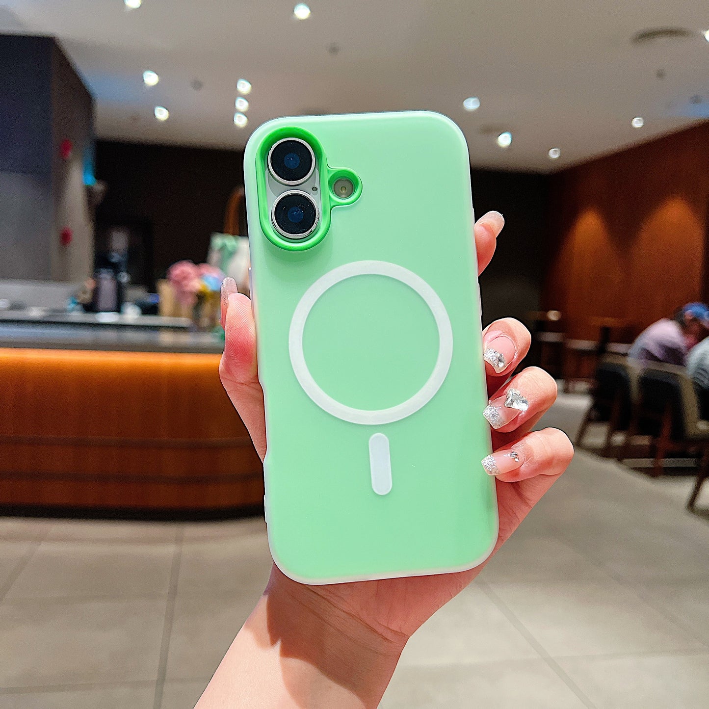 LuxuryKase Magnetic Silicone Candy Case | Mag-Safe Compatible | Slim Protective Case | Lightweight & Flexible | Wireless Charging | Soft Matte Finish For iPhone