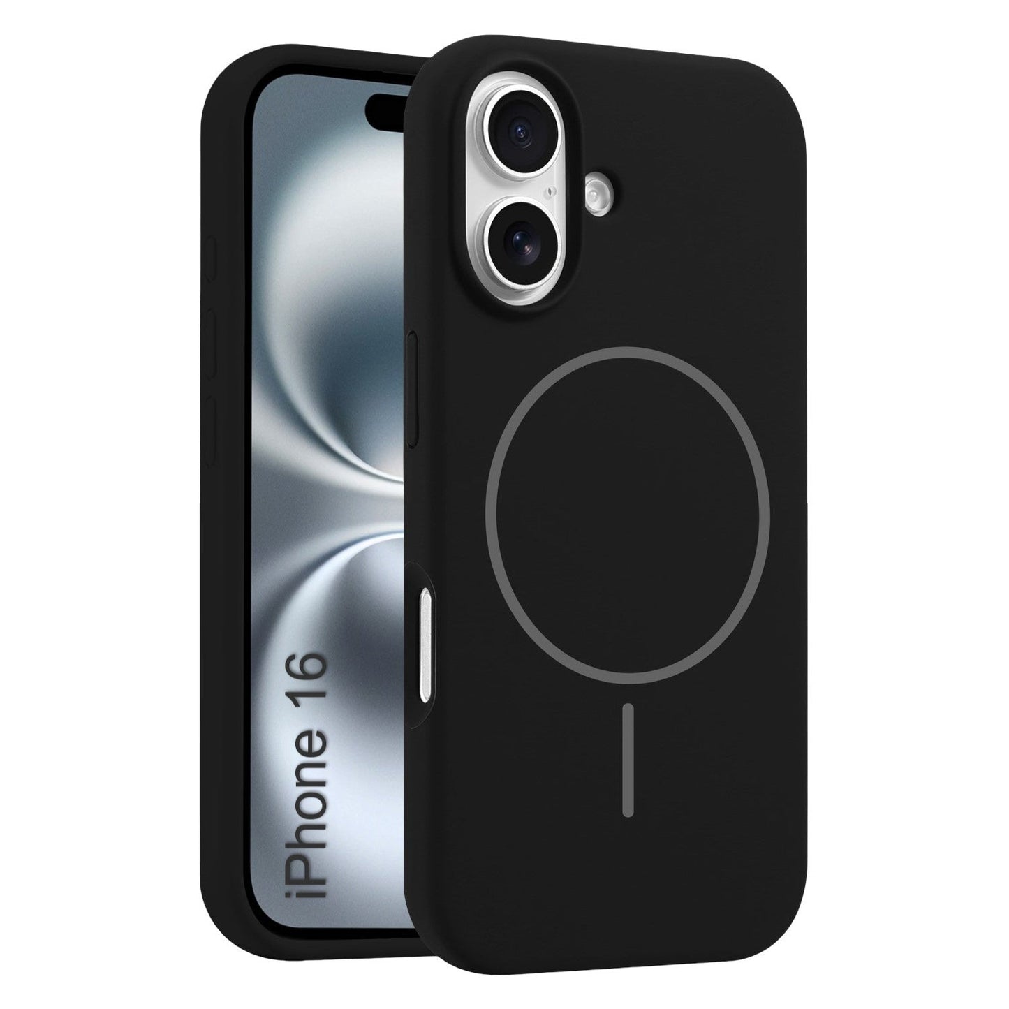 LuxuryKase Silicone Magnetic Case with Soft Microfiber Lining | Mag-Safe Support | Shockproof Protective Cover | Precise Cutouts | Slim Fit Design For iPhone 16 & 16 Plus