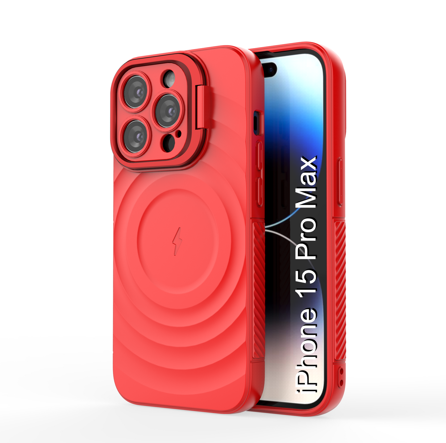 LuxuryKase Shockproof Case with Ripple Pattern | Inner Velvet Fabric Lining | Protective Cover & Wireless Charging Case for iPhone & Samsung Series