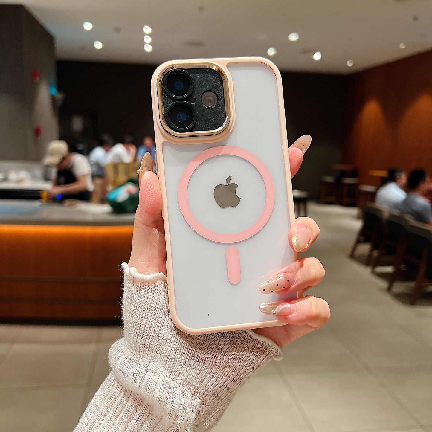 LuxuryKase Magnetic Clear Shockproof Case | MagSafe Compatible | Transparent Hard Back Cover with Full Camera Protection | Anti-Yellowing For iPhone Series