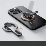 US LITE 360° Magnetic Mobile Stand with Fidget Button Grip | Foldable Kickstand Holder | Adjustable Viewing Angles | Dual Magnet Mount | Soft Silicone Grip Loop for All Smartphones