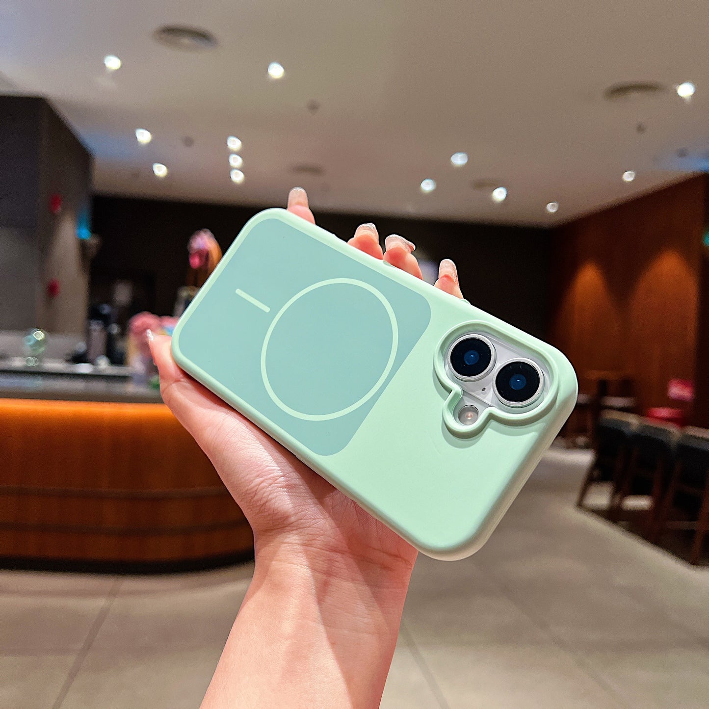 LuxuryKase Liquid Silicone Case | Dual Tone Colour Matte Finish | MagSafe Compatible | Microfiber Lining Inside | ShockProof & Raised Camera Protection For iPhone