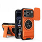 LuxuryKase Magnetic Armour Case | MagSafe Compatible | Sliding Camera Cover | 360° Finger Ring Holder | Built-In Bracket Stand | Hard PC Back & Soft TPU Bumper For iPhone & Samsung Series