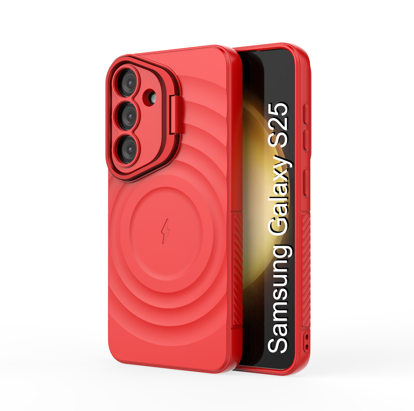 LuxuryKase Shockproof Case with Ripple Pattern | Inner Velvet Fabric Lining | Protective Cover & Wireless Charging Case for iPhone & Samsung Series