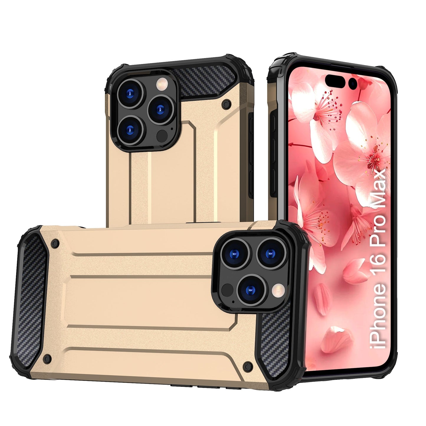 LuxuryKase Rugged TPU+PC Armor Case | Impact-Resistant Design | Anti-Drop Protection | Raised Edges & Precise Cutouts | Heavy Duty Protective Cover