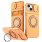 LuxuryKase Magnetic Card Holder Back Cover | Slide Camera Cover Protection | 360° Rotating & 120° Adjustable Kickstand | Shockproof Hard PC Back + Soft TPU Bumper For iPhone & Samsung Series