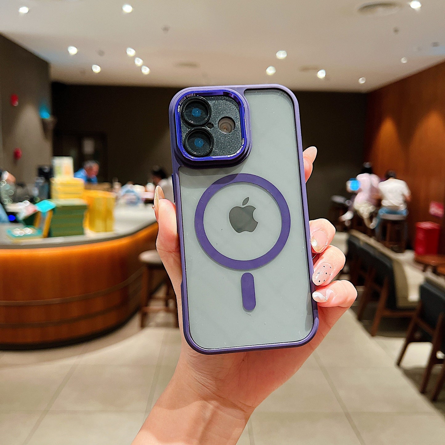 LuxuryKase Magnetic Clear Shockproof Case | MagSafe Compatible | Transparent Hard Back Cover with Full Camera Protection | Anti-Yellowing For iPhone Series