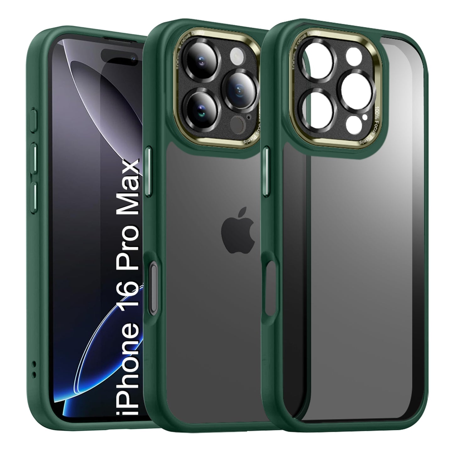 LuxuryKase Shockproof Transparent Back Cover Case | Anti-Scratch Hard PC Back | Soft TPU Bumper | Camera Protection | Slim Fit Design Case For iPhone