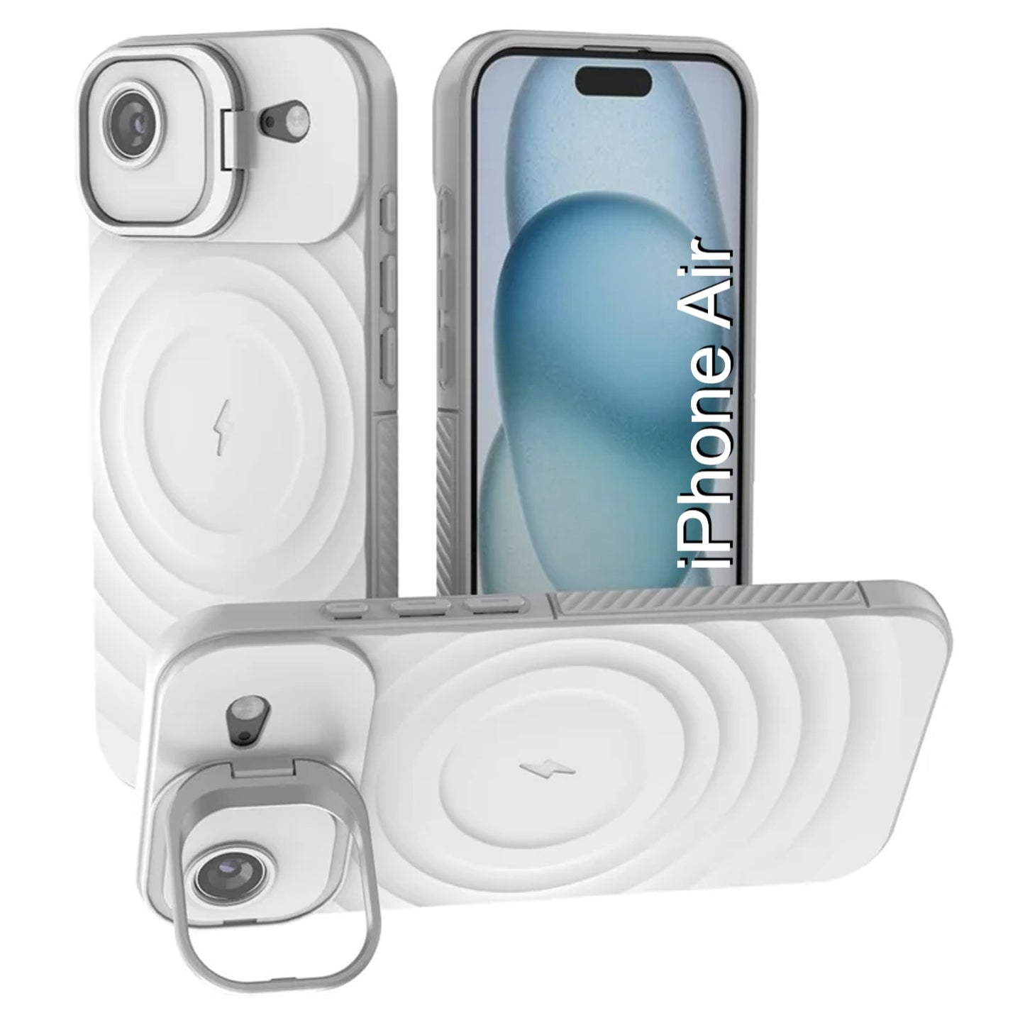 LuxuryKase Shockproof Case with Ripple Pattern | Inner Velvet Fabric Lining | Protective Cover & Wireless Charging Case for iPhone & Samsung Series