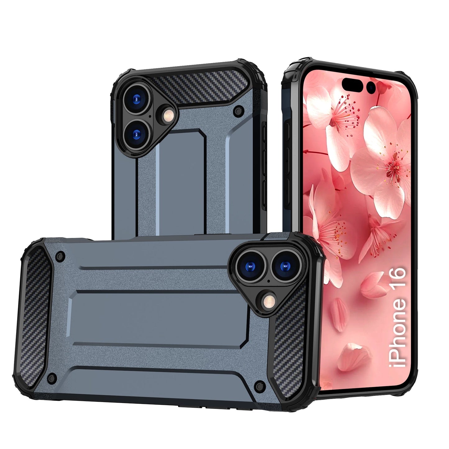 LuxuryKase Rugged TPU+PC Armor Case | Impact-Resistant Design | Anti-Drop Protection | Raised Edges & Precise Cutouts | Heavy Duty Protective Cover