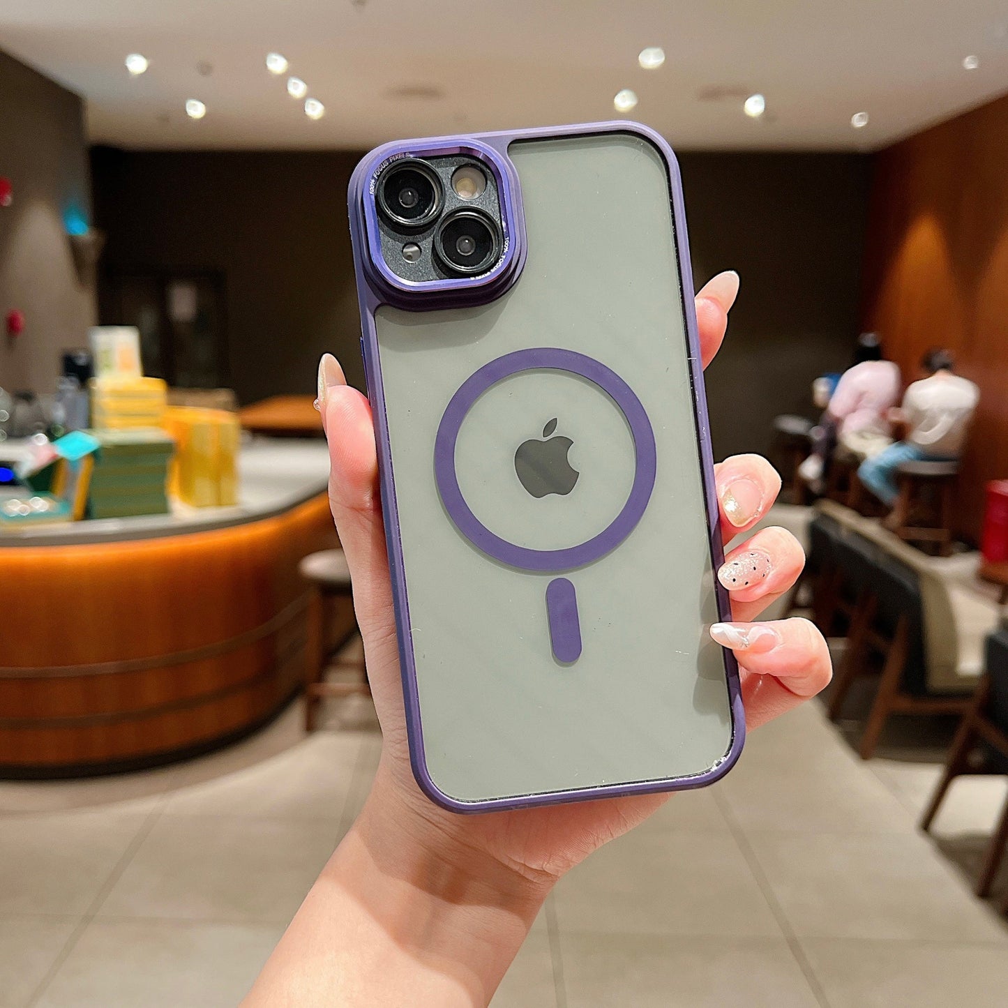LuxuryKase Magnetic Clear Shockproof Case | MagSafe Compatible | Transparent Hard Back Cover with Full Camera Protection | Anti-Yellowing For iPhone Series