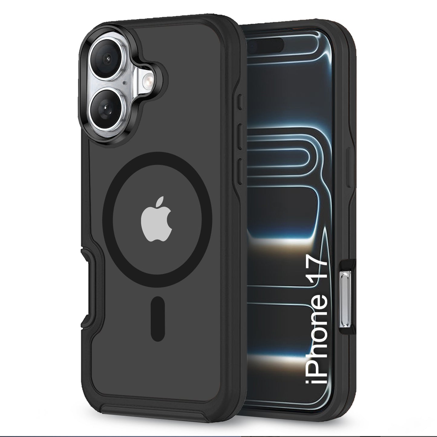 LuxuryKase Shockproof Transparent Matte Back Cover | Mag-Safe Compatible | Camera Protection | Soft TPU Edge | Anti-Yellowing For iPhone 16 & 17 Series