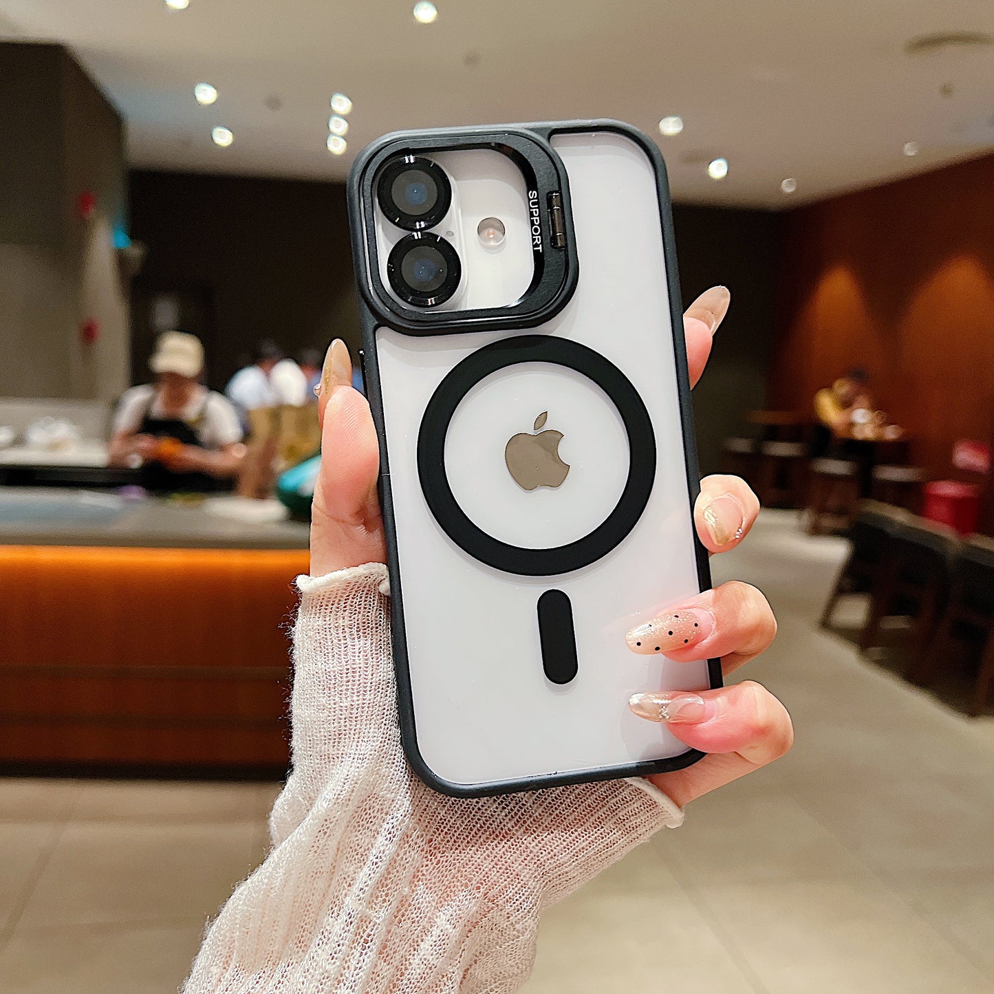 LuxuryKase LK174 Magnetic Mag-Safe Stand Lens Protector Case Cover For iPhone
