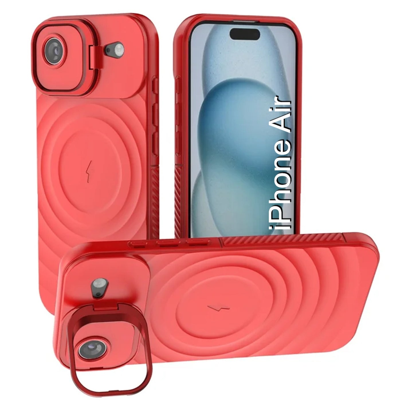 LuxuryKase Shockproof Case with Ripple Pattern | Inner Velvet Fabric Lining | Protective Cover & Wireless Charging Case for iPhone & Samsung Series