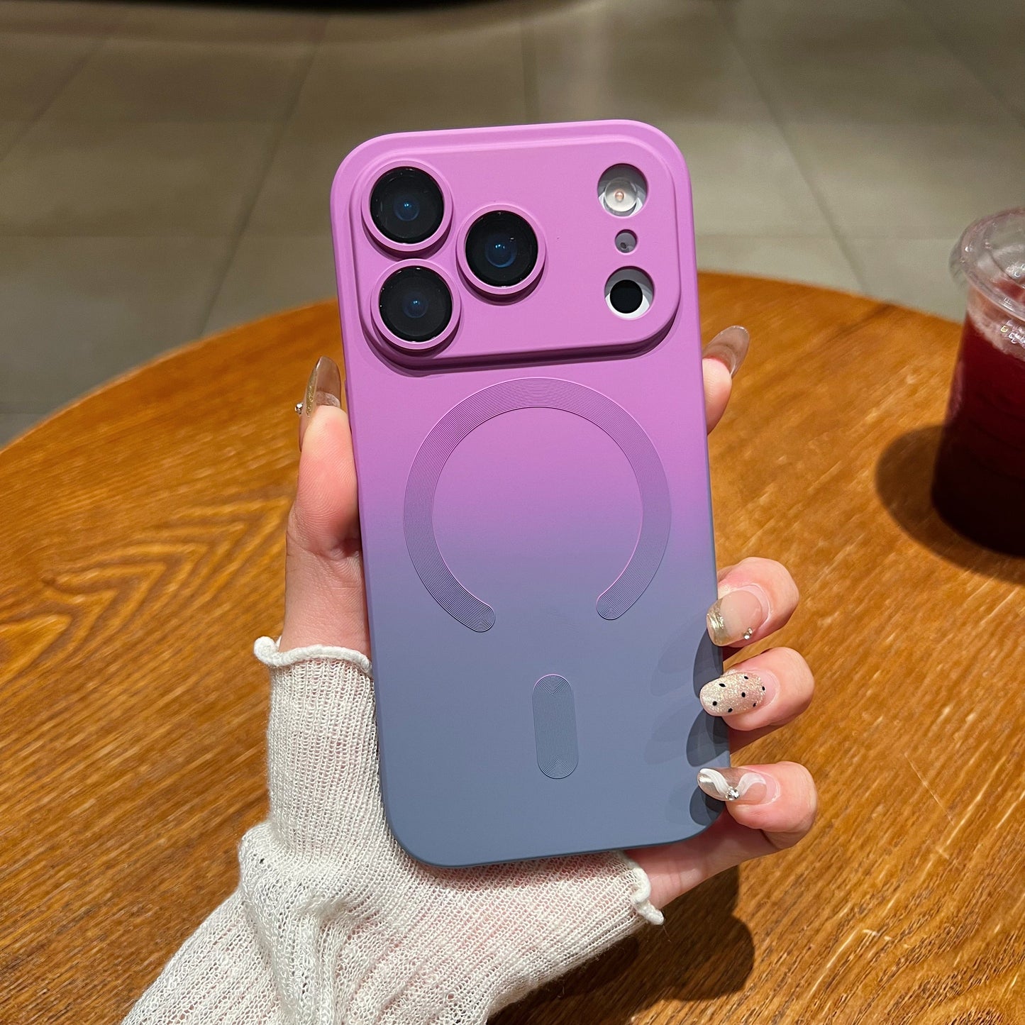 LuxuryKase Gradient Mag-Safe Case | Soft Silicone Shockproof Cover with Camera Protection | Slim Lightweight Design | Smooth Touch & Durable For iPhone 17 Series