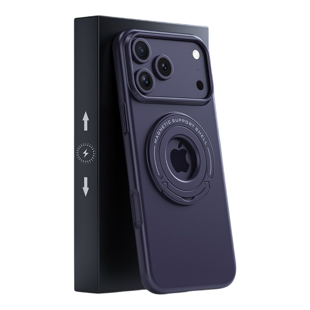 LuxuryKase Premium Magnetic Support Shell Case with Built-in Kickstand for iPhone